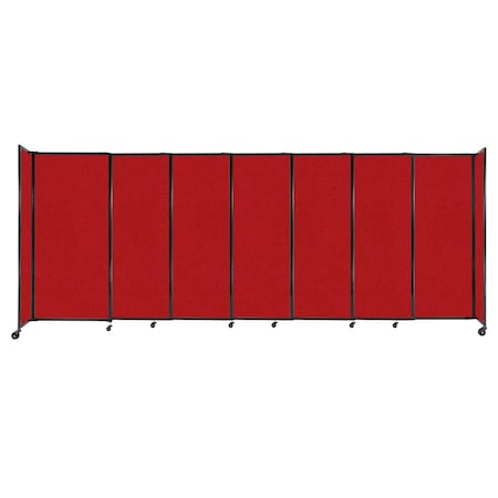 Versare StraightWall Sliding Portable Partition 15'6" x 6' Red Fabric 1472727